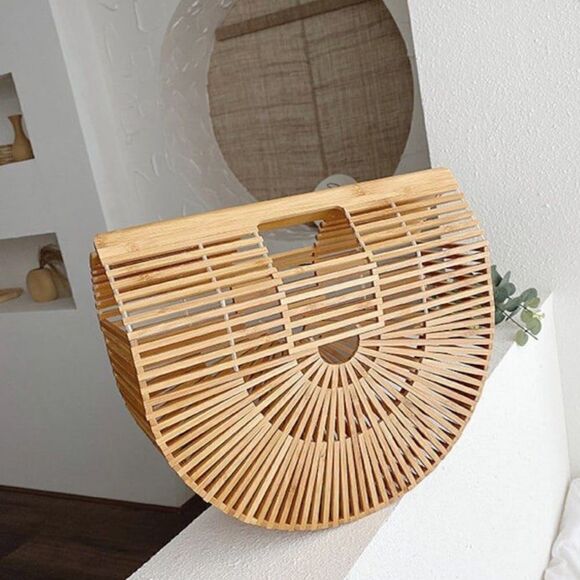 Stylish Bamboo Arc Bag - Perfect for Any Occasion - Picture 1 of 15
